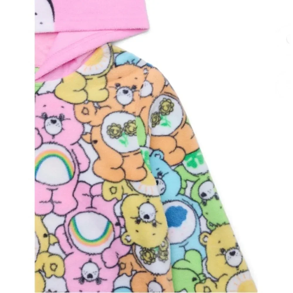Care Bears Hooded Union Suit Pajama Lounge Cozy Soft Size XS